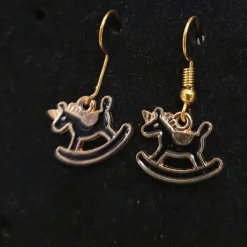 Hot Ohrhänger Weihnachten, Ohrringe, Weihnachtskugeln, Schaukelpferd Weihnachtsaccessoires