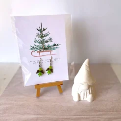 Outlet Ohrringe * Schutzengel * Grün * Ohrhaken Kupfer * Grußkarte Weihnachten * Geschenkidee Weihnachtsaccessoires