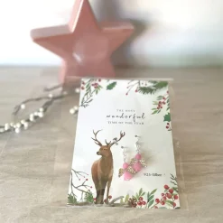Ohrringe * Schutzengel * Rosa * Ohrhaken 925er Silber * Grußkarte Weihnachten * Geschenkidee Weihnachtsgeschenke