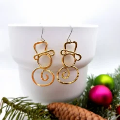 Ohrringe Frosty, gold oder silber Weihnachtsaccessoires