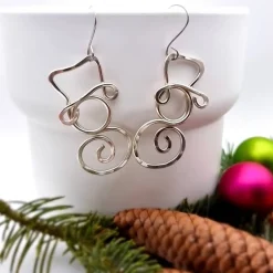 Ohrringe Frosty, gold oder silber Weihnachtsaccessoires