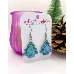 Weihnachtsaccessoires|perlen-artig Ohrringe "Glitzernde Tannenbäume
