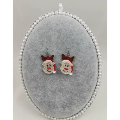 Discount Ohrringe Lace Rentier mit Mütze einseitig Weihnachtsaccessoires