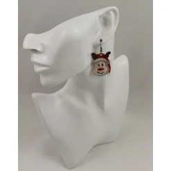 Discount Ohrringe Lace Rentier mit Mütze einseitig Weihnachtsaccessoires