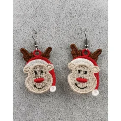 Discount Ohrringe Lace Rentier mit Mütze einseitig Weihnachtsaccessoires