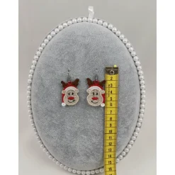 Online Ohrringe Lace Rentier mit Mütze beidseitig Weihnachtsaccessoires
