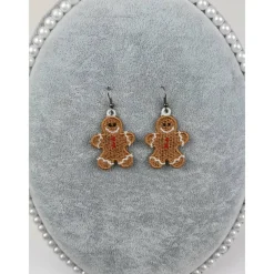 Online Ohrringe Lebkuchenmännchen Lace Weihnachten Christmas Weihnachtsaccessoires