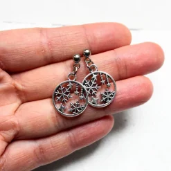 Clearance Ohrringe Schneeflockentanz • Ohrhänger | Ohrschmuck | Weihnachten Weihnachtsaccessoires