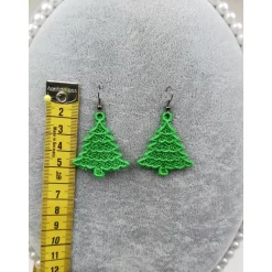 Online Ohrringe Tannenbäumchen Lace Weihnachten Christmas Weihnachtsaccessoires