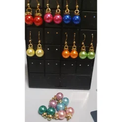 Discount Ohrringe, Weihnachtskugeln, Perlen, Ohrhänger Weihnachtsaccessoires