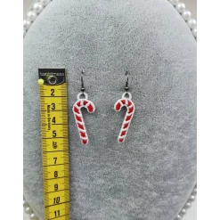 Ohrringe Zuckerstangen Lace Weihnachten Christmas Weihnachtsaccessoires