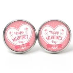 Online Ohrstecker Ohrhänger Clipse Valentinstag Herz Liebe rosa - verschiedene Größen - Edelstahl - Geschenkidee Valentinstagsgeschenke