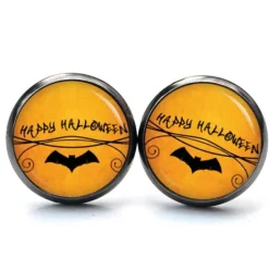 Discount Ohrstecker, Ohrhänger, Clipse Halloween Fledermaus Happy Halloween Schmuck