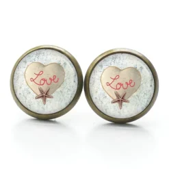 Hot Ohrstecker Ohrhänger Clipse Valentinstag Herz Love Seestern - verschiedene Größen - Edelstahl - Geschenkidee Valentinstagsgeschenke