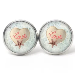 Hot Ohrstecker Ohrhänger Clipse Valentinstag Herz Love Seestern - verschiedene Größen - Edelstahl - Geschenkidee Valentinstagsgeschenke