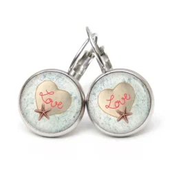 Hot Ohrstecker Ohrhänger Clipse Valentinstag Herz Love Seestern - verschiedene Größen - Edelstahl - Geschenkidee Valentinstagsgeschenke