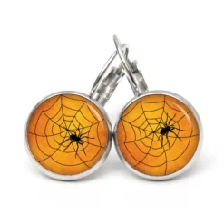 Schmuck|Just Trisha Ohrstecker, Ohrhänger, Clipse Halloween Spinne Spinnennetz