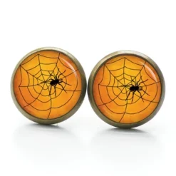 Schmuck|Just Trisha Ohrstecker, Ohrhänger, Clipse Halloween Spinne Spinnennetz