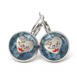 Outlet Ohrstecker Ohrhänger Clipse Valentinstag Love Liebesbrief - verschiedene Größen - Edelstahl - Geschenkidee Valentinstagsgeschenke