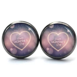 Clearance Ohrstecker Ohrhänger Clipse Valentinstag Herz Liebe rosa - verschiedene Größen - Edelstahl - Geschenkidee Valentinstagsgeschenke