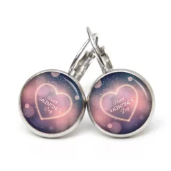 Clearance Ohrstecker Ohrhänger Clipse Valentinstag Herz Liebe rosa - verschiedene Größen - Edelstahl - Geschenkidee Valentinstagsgeschenke