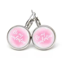 Best Ohrstecker Ohrhänger  Clipse Valentinstag Herz Liebe rosa be my valentine - verschiedene Größen - Edelstahl Geschenkidee Valentinstagsgeschenke