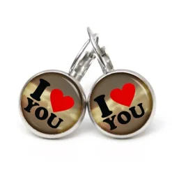 New Ohrstecker Ohrhänger Clipse Valentinstag I Love you - verschiedene Größen - Edelstahl - Geschenkidee Valentinstagsgeschenke