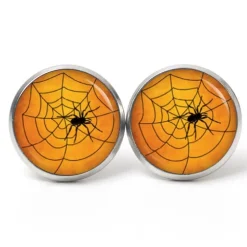 Ohrstecker, Ohrhänger, Clipse Halloween Spinne Spinnennetz Schmuck