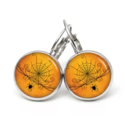 Schmuck|Just Trisha Ohrstecker, Ohrhänger, Clipse Halloween Spinne Spinnennetz