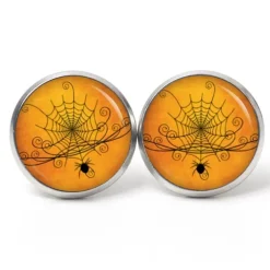 Schmuck|Just Trisha Ohrstecker, Ohrhänger, Clipse Halloween Spinne Spinnennetz