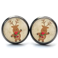 Clearance Ohrstecker, Ohrhänger, Clipse Weihnachten Rudolph XMas Christmas Reindeer Weihnachtsaccessoires