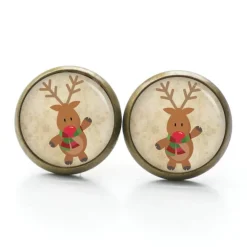 Clearance Ohrstecker, Ohrhänger, Clipse Weihnachten Rudolph XMas Christmas Reindeer Weihnachtsaccessoires