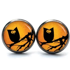 Sale Ohrstecker, Ohrhänger, Clipse Halloween Eule Baum Ast Schmuck
