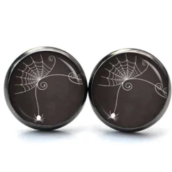 Schmuck|Just Trisha Ohrstecker, Ohrhänger, Clipse Halloween Spinne Spinnennetz