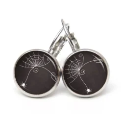 Schmuck|Just Trisha Ohrstecker, Ohrhänger, Clipse Halloween Spinne Spinnennetz
