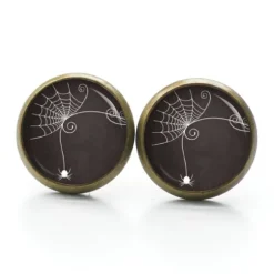 Schmuck|Just Trisha Ohrstecker, Ohrhänger, Clipse Halloween Spinne Spinnennetz