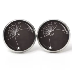 Schmuck|Just Trisha Ohrstecker, Ohrhänger, Clipse Halloween Spinne Spinnennetz