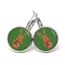 Weihnachtsaccessoires|Just Trisha Ohrstecker, Ohrhänger, Ohrclipse Weihnachten Rudolph XMas Christmas Reindeer