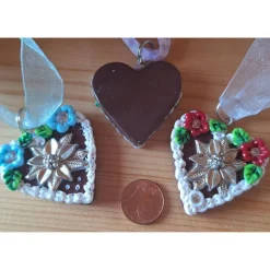 Trachtenschmuck|Pfullinger Engele Oktoberfest Trachtenschmuck Kette Edelweiss Herz Dirndl handgemacht –