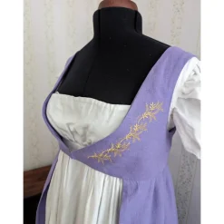 Hot Open Robe Überkleid Regency aus Leinen mit Stickerei Kostüme Für Erwachsene