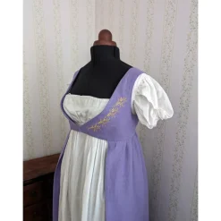 Hot Open Robe Überkleid Regency aus Leinen mit Stickerei Kostüme Für Erwachsene