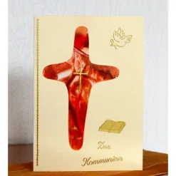 Glückwunschkarten|Malerei & Digital-Art - Ulrike Kröll Originelle Kommunionkarte  - Unikat mit Encaustic-Malerei