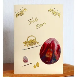 Clearance Originelle Osterkarte als Unikat mit Encaustic-Malerei Osterkarten
