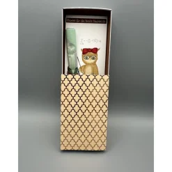 Clearance Originelles Geschenk für Nachhilfelehrer – Handgemalte Geschenkbox mit Eule & Geldfach Geschenke