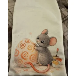 Sale Oster Geschenkbeutel Maus – handgenähtes Unikat aus Polstervelours Geschenke