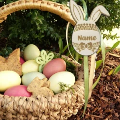 Best Osteranhänger Holz personalisiert | Osterkugeln Ostereier Osterdeko mit Name | Osterhase Küken Osternest | Osterkörbchen Osterdeko