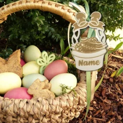 Best Osteranhänger Holz personalisiert | Osterkugeln Ostereier Osterdeko mit Name | Osterhase Küken Osternest | Osterkörbchen Osterdeko