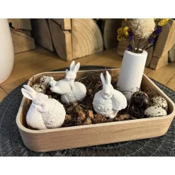 Best Osterdeko Dekotablett Osterhasen Dekoration Ostern Raysin Hasen Figuren Vase Trockenblumen Frühling Tischdeko Handmade Osterdeko