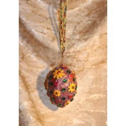 Discount Osterei BLÜTEN & HERZEN Acrylmalerei Collage auf einem Kunststoffei Fensterdeko Hängedeko Wohndeko Handarbeit Ostereier