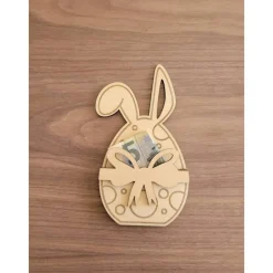 Discount Osterei für Geldschein oder Gutscheinkarte als Verpackung aus Holz.Personalisierbar,für Ostern als Geschenk Geschenkverpackungen